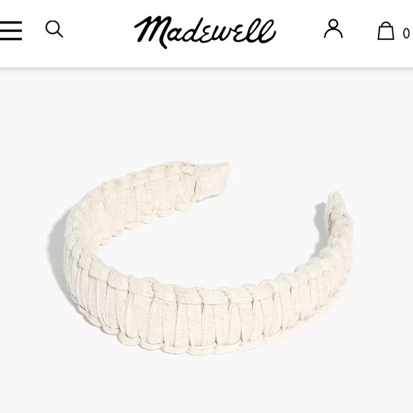 NWT Madewell Macreme Linen Headband in beige - Picture 1 of 4